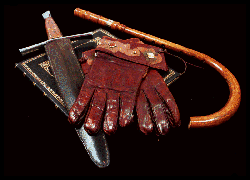 Picture of Crumhorn & medieval gloves & sword